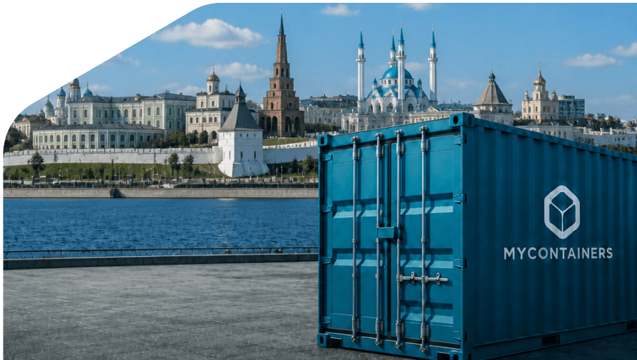20ft & 40ft Shipping Container Rental from China with Final Drop-Off in Kazan